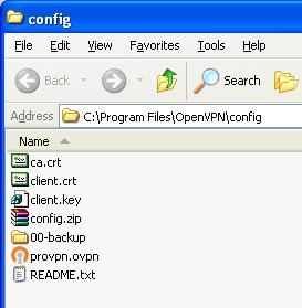 OpenVPN Config Directory & Files